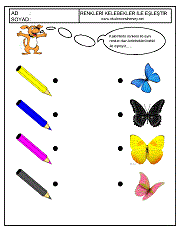 okul öncesi renk kavramı renkleri eşleştir çalışma sayfaları